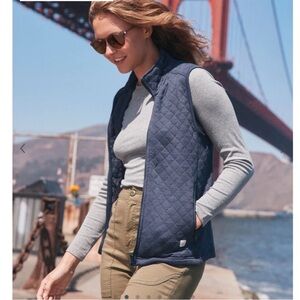 Marine‎ Layer Women's Corbet Full Zip Vest in Navy New with Tags NWT SZ M
